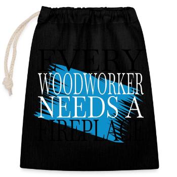 Cutter Carpenter Girl Tshirts - Closable cotton gift bag (25x30cm) - black - Front