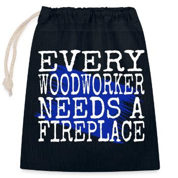 Citation Arboristes Tshirts Sexy Carpenter Best - Sac cadeau en coton avec cordon (25 x 30 cm) - bleu marine - Devant