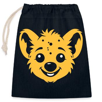 Hyäne - Verschließbarer Geschenkbeutel aus Baumwolle (25x30cm) - Navy - Vorne