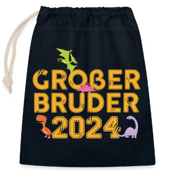 Grand Frère 2024 - Sac cadeau en coton avec cordon (25 x 30 cm) - bleu marine - Devant