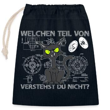 Welchen Teil von verstehst du nicht Ingenieur - Verschließbarer Geschenkbeutel aus Baumwolle (25x30cm) - Navy - Vorne