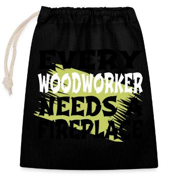 aaron carpenter tshirts axes funny dad carpentry - Verschließbarer Geschenkbeutel aus Baumwolle (25x30cm) - Schwarz - Vorne