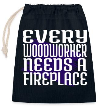 Arboristes Funshirt Forester Outils Haches Cutter - Sac cadeau en coton avec cordon (25 x 30 cm) - bleu marine - Devant