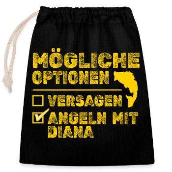 Diana Diana - Closable cotton gift bag (25x30cm) - black - Front