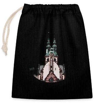 1908 Friedenskirche Kassel - Verschließbarer Geschenkbeutel aus Baumwolle (25x30cm) - Schwarz - Vorne