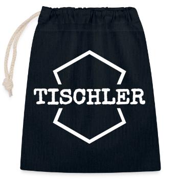 Charpentier de travail - Sac cadeau en coton avec cordon (25 x 30 cm) - bleu marine - Devant
