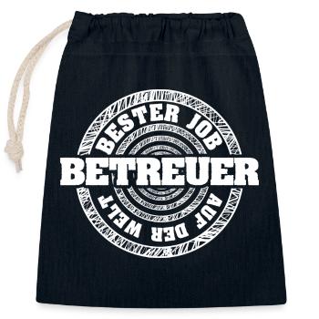 Superviseur de travail - Sac cadeau en coton avec cordon (25 x 30 cm) - bleu marine - Devant