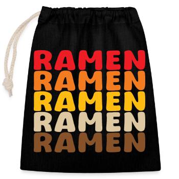 Ramen in Palette Pop - Closable cotton gift bag (25x30cm) - black - Front