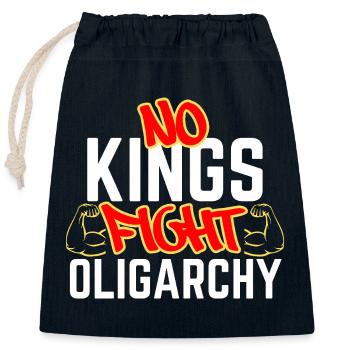 Keine Könige, Oligarchienkampf - Verschließbarer Geschenkbeutel aus Baumwolle (25x30cm) - Navy - Vorne