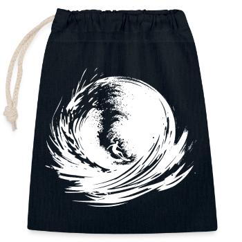 Energischer Surfer Art Surfer - Verschließbarer Geschenkbeutel aus Baumwolle (25x30cm) - Navy - Vorne