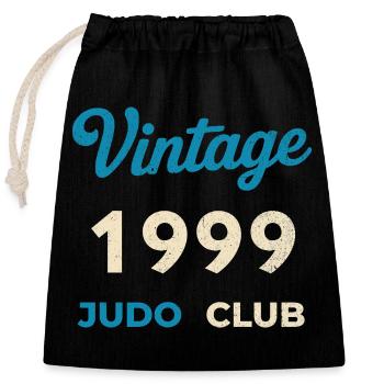 Vintage 1999 Judo Club Retro Birth Year Gift - Closable cotton gift bag (25x30cm) - black - Front