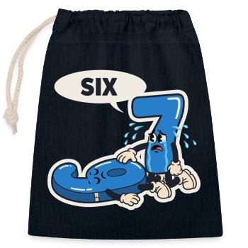 67 Six Seven Meme Weihnachten Italian meme - Verschließbarer Geschenkbeutel aus Baumwolle (25x30cm) - Navy - Vorne
