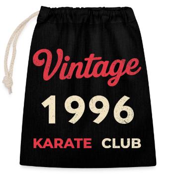 Vintage 1996 – Année de naissance rétro du Karate Club - Sac cadeau en coton avec cordon (25 x 30 cm) - noir - Devant