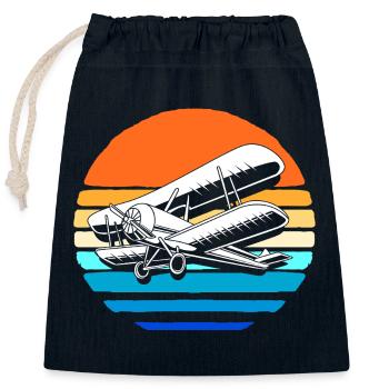 Modellflugzeug Modellflug - Verschließbarer Geschenkbeutel aus Baumwolle (25x30cm) - Navy - Vorne