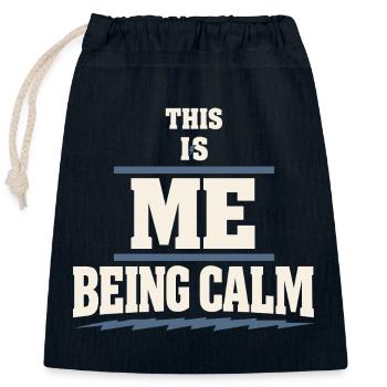 Perimenopause Humor Perimenopause - Verschließbarer Geschenkbeutel aus Baumwolle (25x30cm) - Navy - Vorne