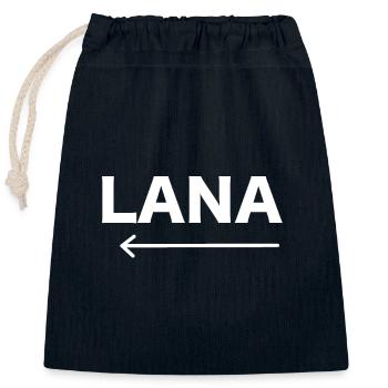 Lana Anal - Verschließbarer Geschenkbeutel aus Baumwolle (25x30cm) - Navy - Vorne