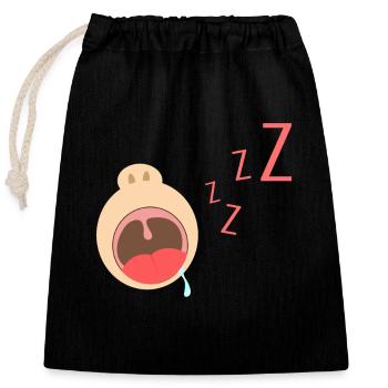 baby sleep´n cry - Baby schläft und schreit - Verschließbarer Geschenkbeutel aus Baumwolle (25x30cm) - Schwarz - Vorne