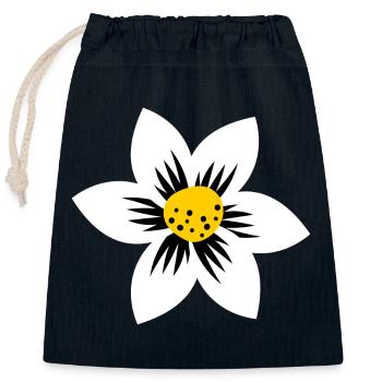 Le pouvoir des fleurs - Sac cadeau en coton avec cordon (25 x 30 cm) - bleu marine - Devant