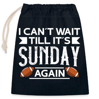American Football Sonntag Game Day Footballspieler - Verschließbarer Geschenkbeutel aus Baumwolle (25x30cm) - Navy - Vorne