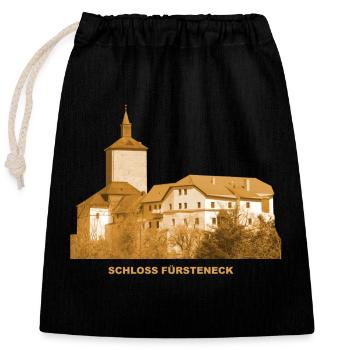 Château de Fürsteneck Académie Eiterfeld Fulda Hessen - Sac cadeau en coton avec cordon (25 x 30 cm) - noir - Devant