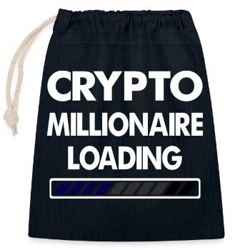 Bitcoin Trading Crypto Aktien - Verschließbarer Geschenkbeutel aus Baumwolle (25x30cm) - Navy - Vorne