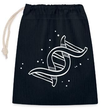 DNA - Closable cotton gift bag (25x30cm) - navy - Front