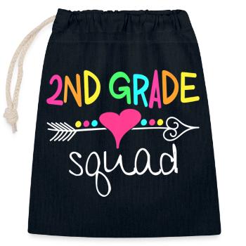 2. Klasse Squad Zweite Lehrer-Schüler-Mannschaft Zurück T - Verschließbarer Geschenkbeutel aus Baumwolle (25x30cm) - Navy - Vorne