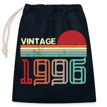 Vintage 1996 Geburtstag Retro Sonnenuntergang Design - Verschließbarer Geschenkbeutel aus Baumwolle (25x30cm) - Navy - Vorne