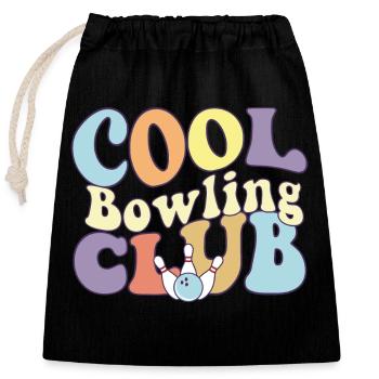 Cool Bowling Club Bowler Team Bowling Alley Player - Verschließbarer Geschenkbeutel aus Baumwolle (25x30cm) - Schwarz - Vorne