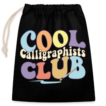 Cool Calligraphists Club Calligraphy Professional - Closable cotton gift bag (25x30cm) - black - Front