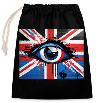 Big Brother - Somebody's Watching You - Closable cotton gift bag (25x30cm) - black - Front