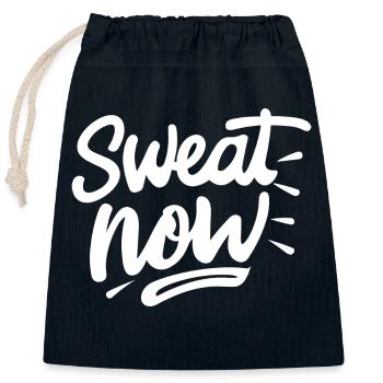 Sweat Now - Closable cotton gift bag (25x30cm) - navy - Front