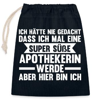 Apotheke Pharmazie Mediziner Apothekerin - Verschließbarer Geschenkbeutel aus Baumwolle (25x30cm) - Navy - Vorne
