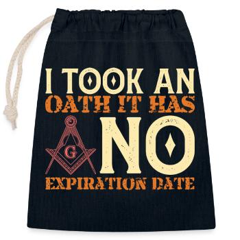 Freimaurer Winkel & Zirkel FREEMASON Prince Hall - Verschließbarer Geschenkbeutel aus Baumwolle (25x30cm) - Navy - Vorne