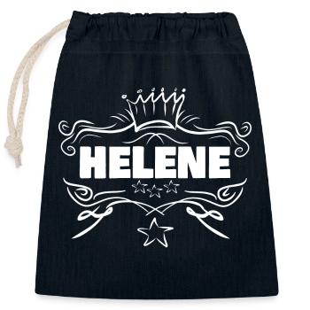 Geschenk für Helene - Verschließbarer Geschenkbeutel aus Baumwolle (25x30cm) - Navy - Vorne