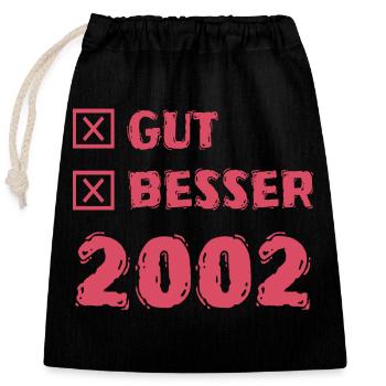 Good 2002 - Closable cotton gift bag (25x30cm) - black - Front