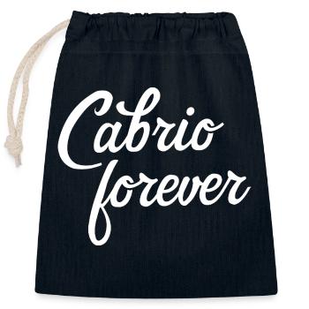 Aufdruck Cabrio forever toller Spruch Cabriolet - Verschließbarer Geschenkbeutel aus Baumwolle (25x30cm) - Navy - Vorne