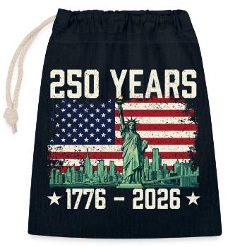 250 Jahre Amerika 1776 bis 2026 Patriotische USA - Verschließbarer Geschenkbeutel aus Baumwolle (25x30cm) - Navy - Vorne