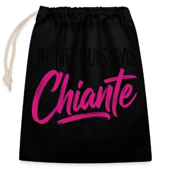 Humour Femme Chiante Râleuse Drôle - Sac cadeau en coton avec cordon (25 x 30 cm) - noir - Devant
