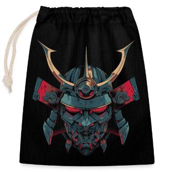 Mech Samurai - Closable cotton gift bag (25x30cm) - black - Front
