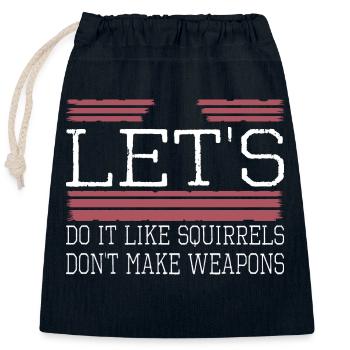 déclaration d’anniversaire citation blagues geek paix hippie - Sac cadeau en coton avec cordon (25 x 30 cm) - bleu marine - Devant
