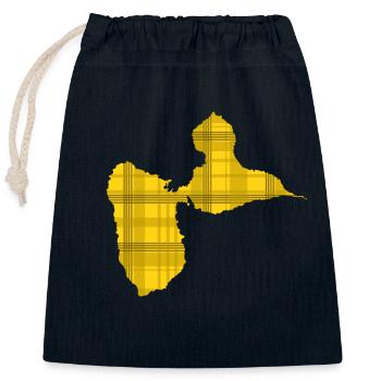 Guadeloupe - Verschließbarer Geschenkbeutel aus Baumwolle (25x30cm) - Navy - Vorne
