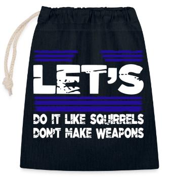 birthday present funky child counterculture - Closable cotton gift bag (25x30cm) - navy - Front