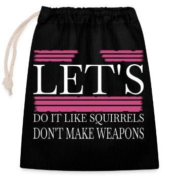 cool animal welfarists birthday animal lovers gift - Closable cotton gift bag (25x30cm) - black - Front