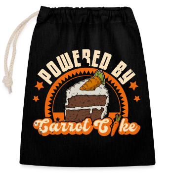 bakery dessert cake carrot delicious recipe - Closable cotton gift bag (25x30cm) - black - Front