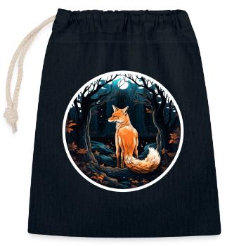 Rudeltiere Fuchs Füchse Waldbewohner Waldtier - Verschließbarer Geschenkbeutel aus Baumwolle (25x30cm) - Navy - Vorne