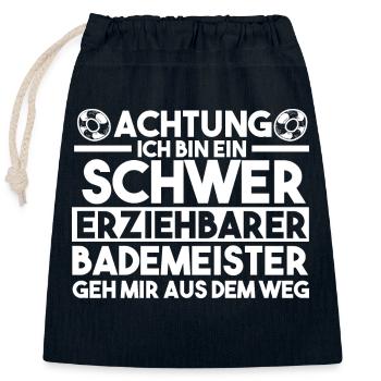 Rettungsschwimmer Bademeister - Verschließbarer Geschenkbeutel aus Baumwolle (25x30cm) - Navy - Vorne