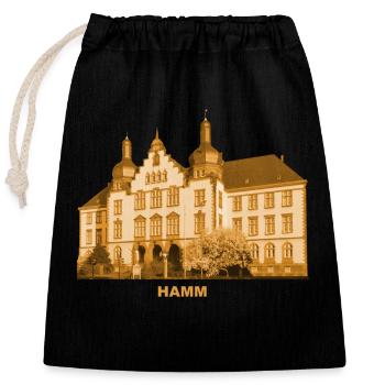 Hôtel de ville de Hamm Région de la Ruhr Rhénanie-du-Nord-Westphalie - Sac cadeau en coton avec cordon (25 x 30 cm) - noir - Devant