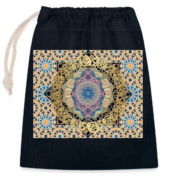 The moroccan chakra Original - Verschließbarer Geschenkbeutel aus Baumwolle (25x30cm) - Navy - Vorne