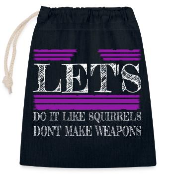 Peace Symbol Bday Quote Cool 1960s 60s - Closable cotton gift bag (25x30cm) - navy - Front